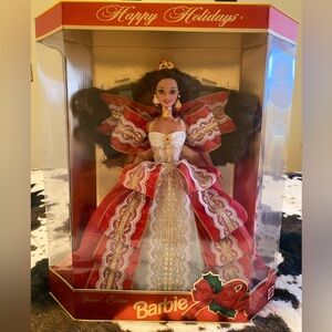1997 Happy Holidays Barbie vintage rare green eyes